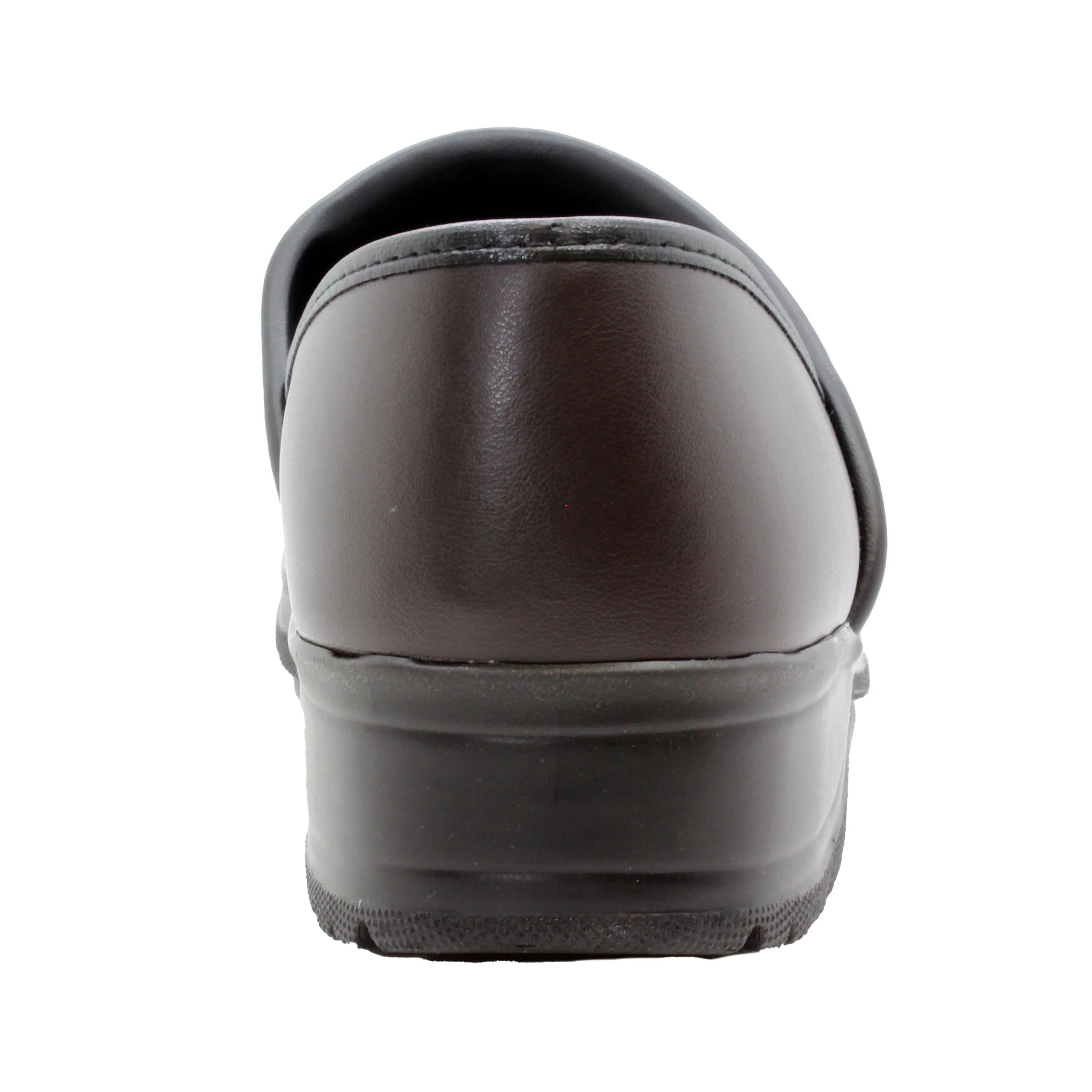 BJORK Men's Flex Pro Closed Back Brown Leather Clogs