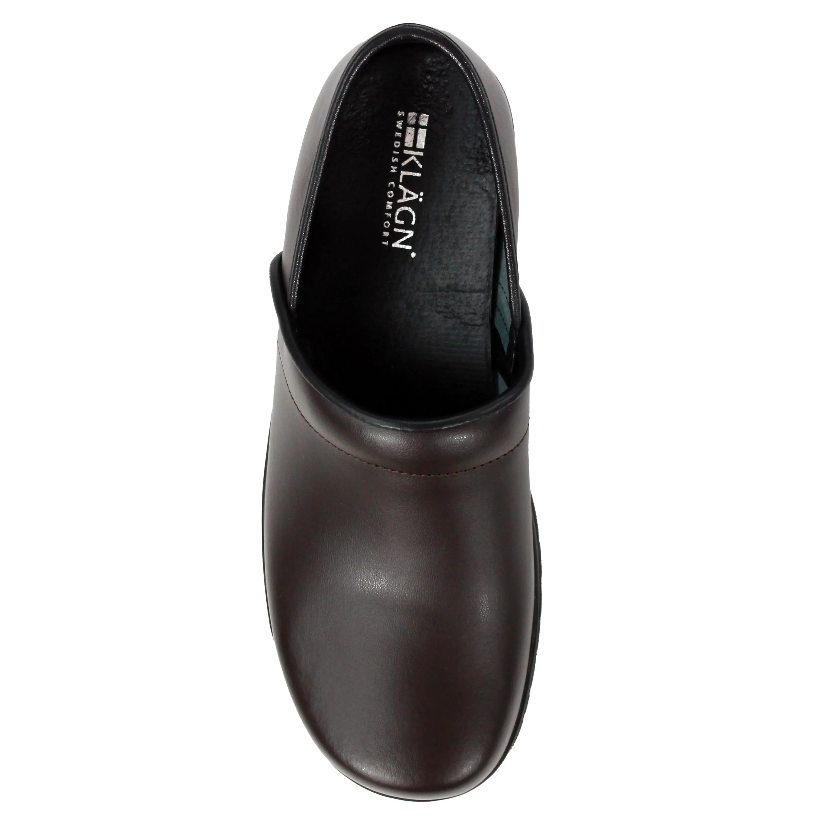 BJORK Men's Flex Pro Closed Back Brown Leather Clogs