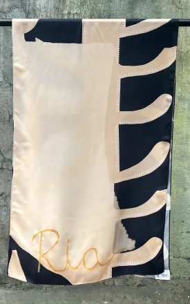 Black And Beige Abstract printed