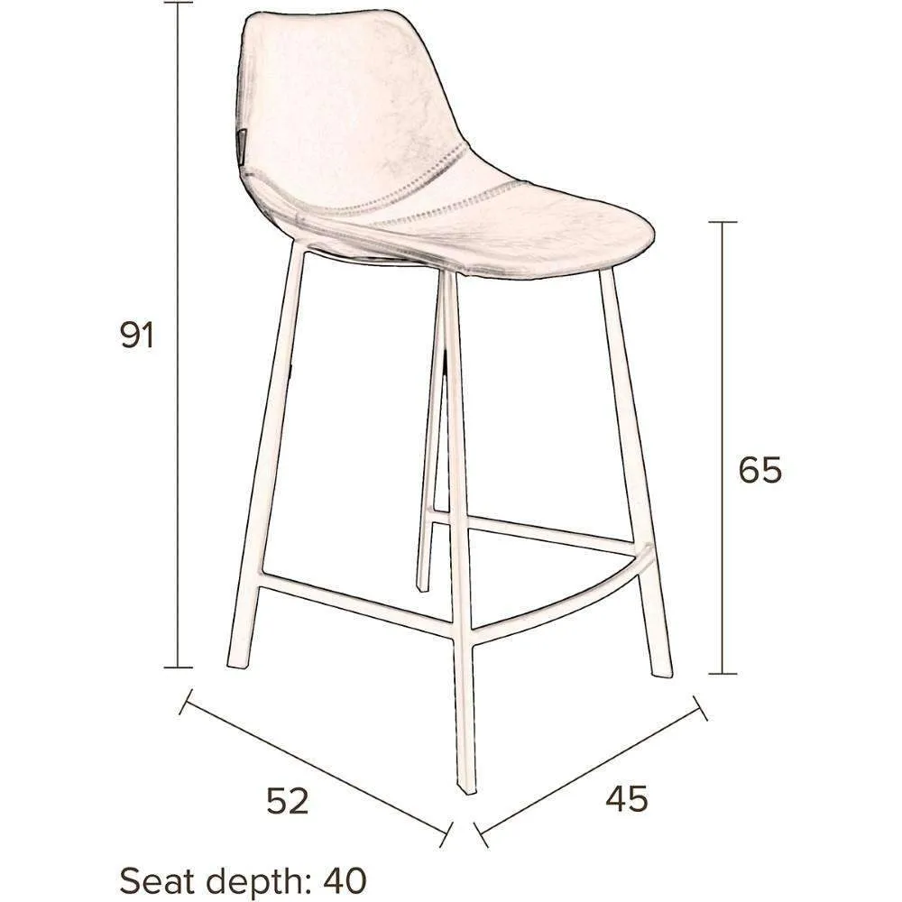 Black Franky Counter Stool