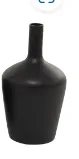 BLACK GLASS VASE,