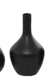 BLACK GLASS VASE,
