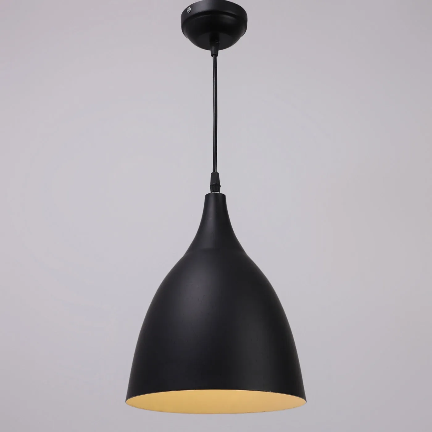 Black-White Metal Hanging Light m-42-bk w-new