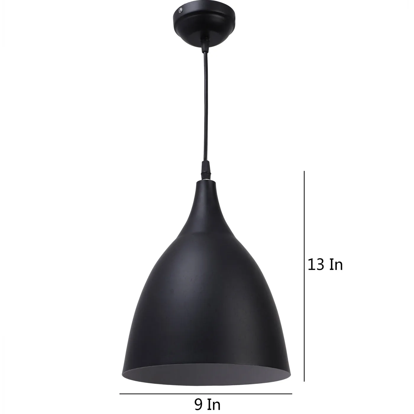 Black-White Metal Hanging Light m-42-bk w-new