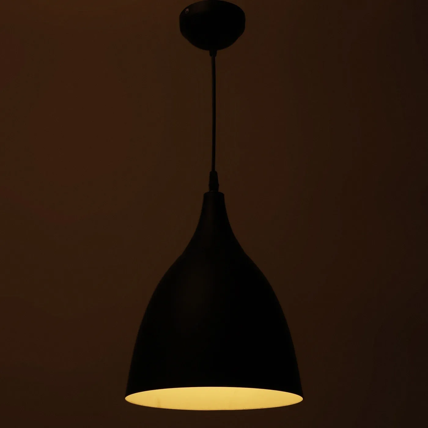 Black-White Metal Hanging Light m-42-bk w-new