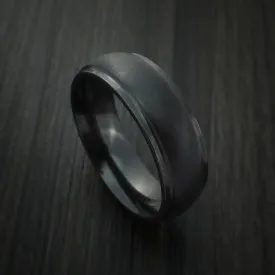 Black Zirconium Angle Satin Finish Men's Band Custom Made