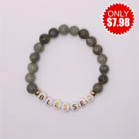 BLESSED Bead & Stone Bracelet - 7.98