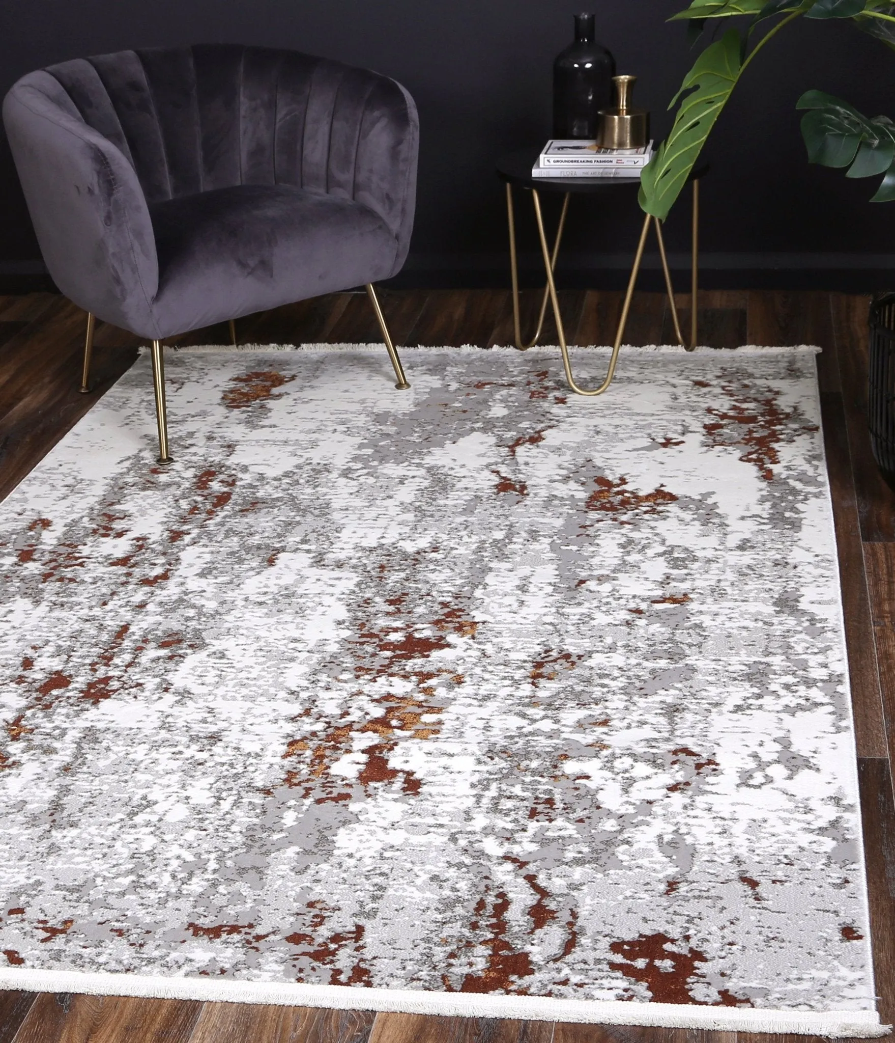 Bohan One Modern Grey Terracotta Rug