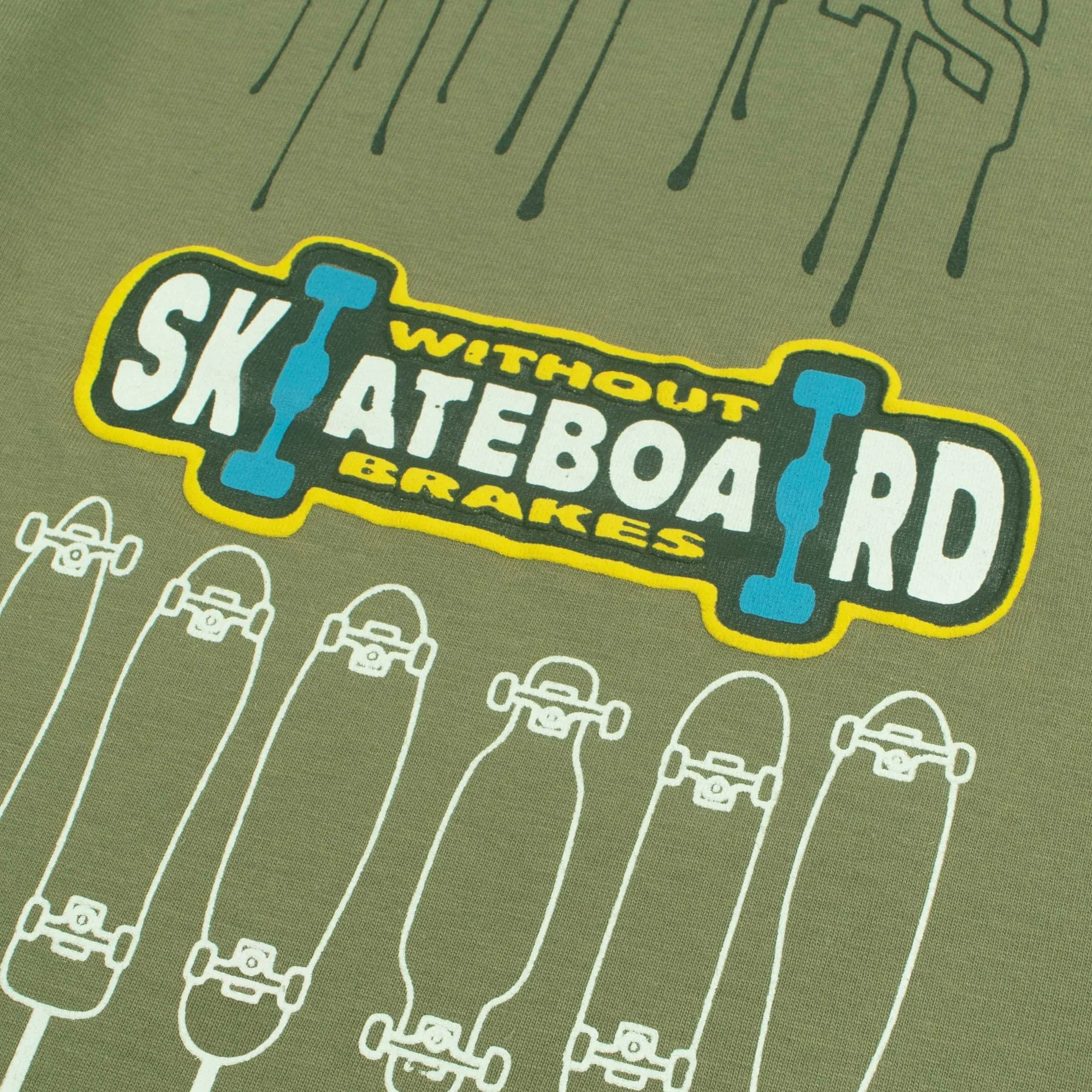 BOY'S OLIVE PRINTED T-SHIRT