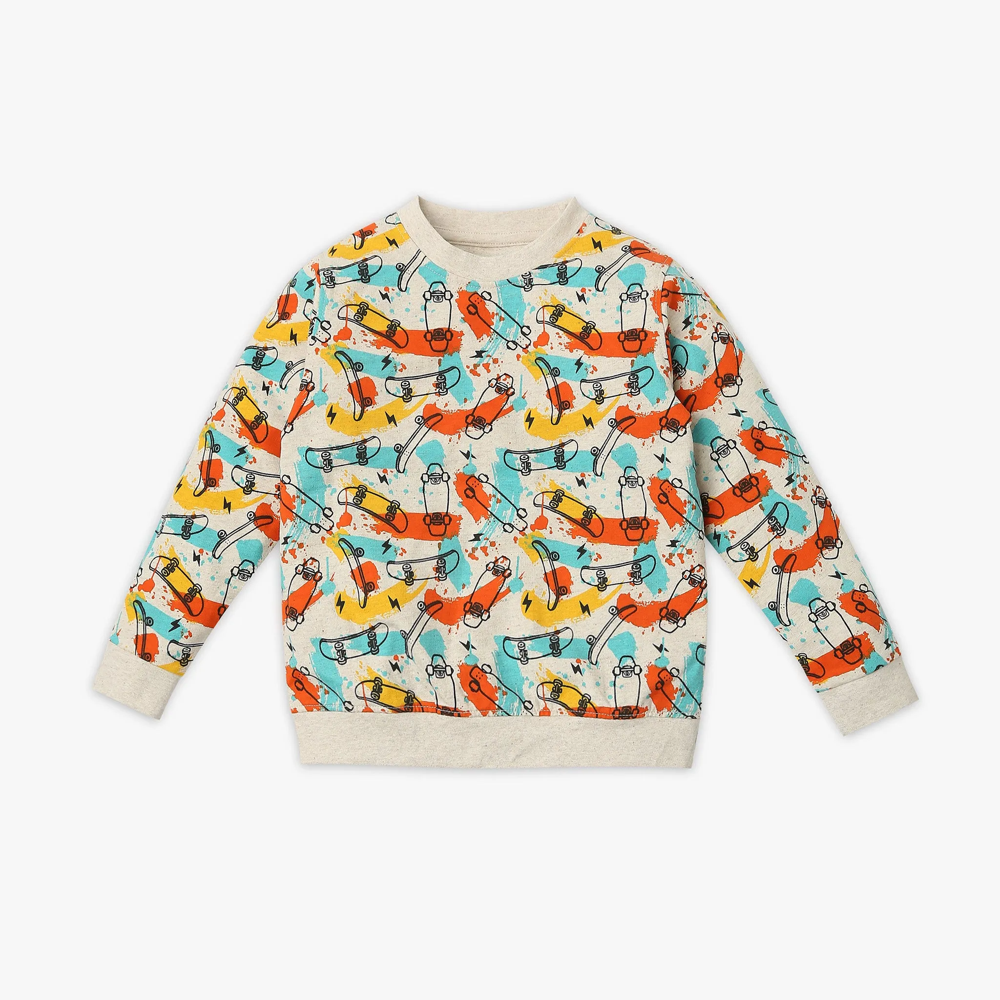Boys Regular Fit Printed Sweatshirt