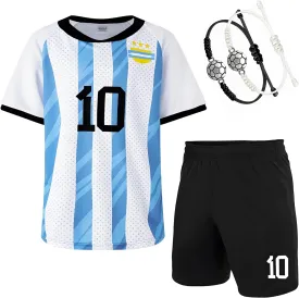 Boys' Soccer Jersey Youth Football Uniform Sports Shirt Kit for Kids Age 4-14,Soccer Birthday Gift