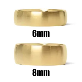 Brushed Matte 18K Gold PVD Coated Stainless Steel Ring / CFR7030