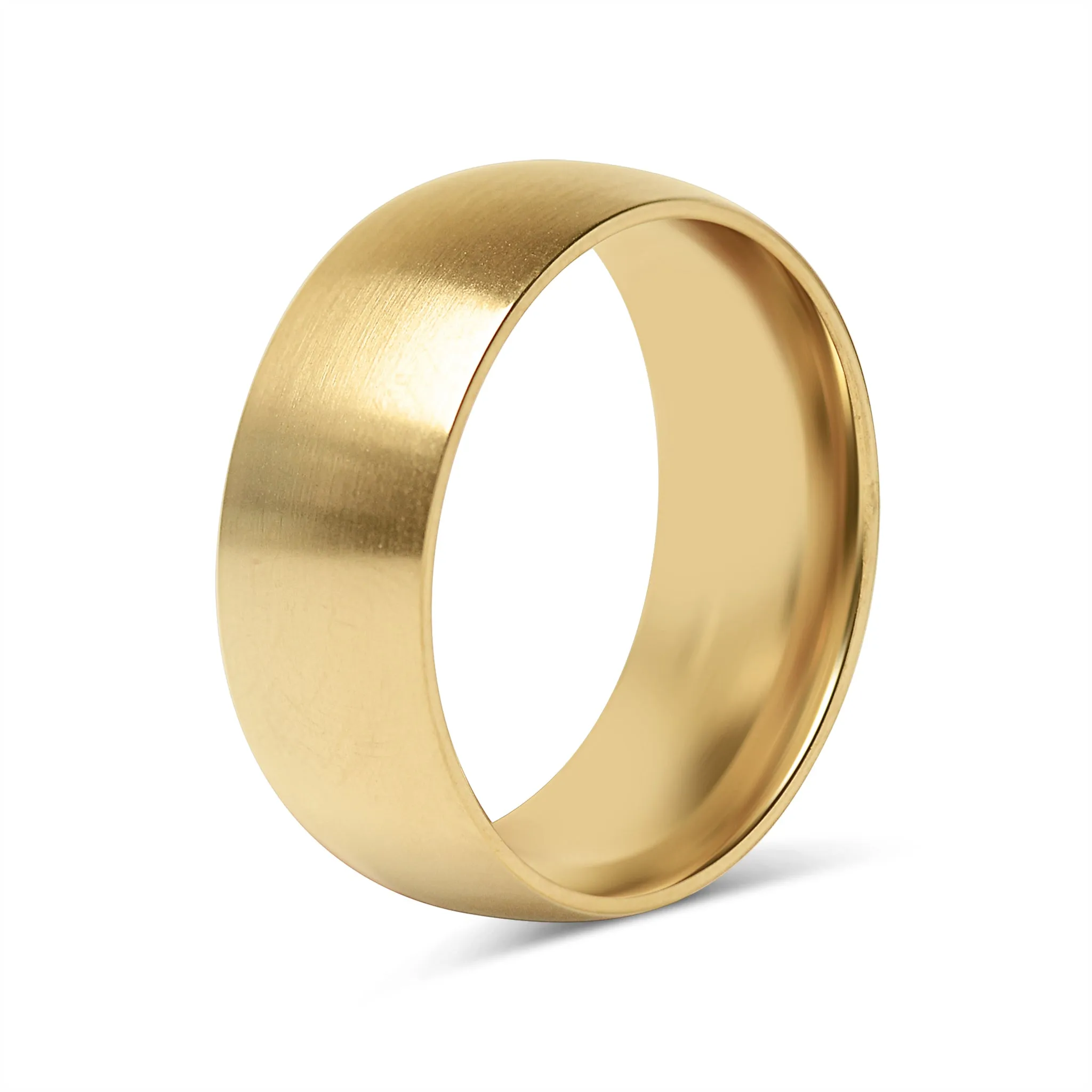 Brushed Matte 18K Gold PVD Coated Stainless Steel Ring / CFR7030