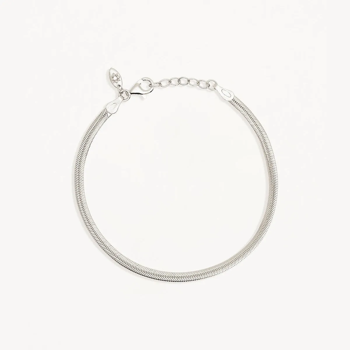 By Charlotte Herringbone Chain Bracelet, Gold or Silver
