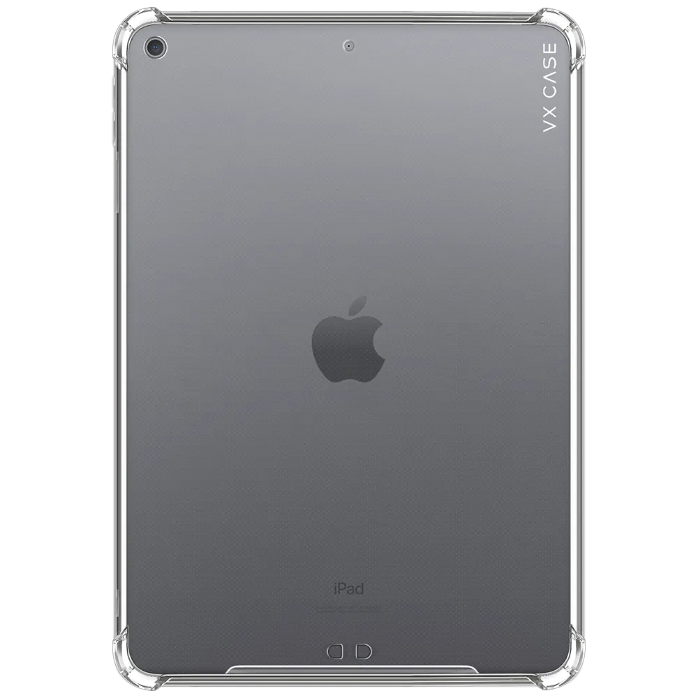 Capa de Silicone Rígida VX Case para iPad 7  8  9  10.2 - Transparente
