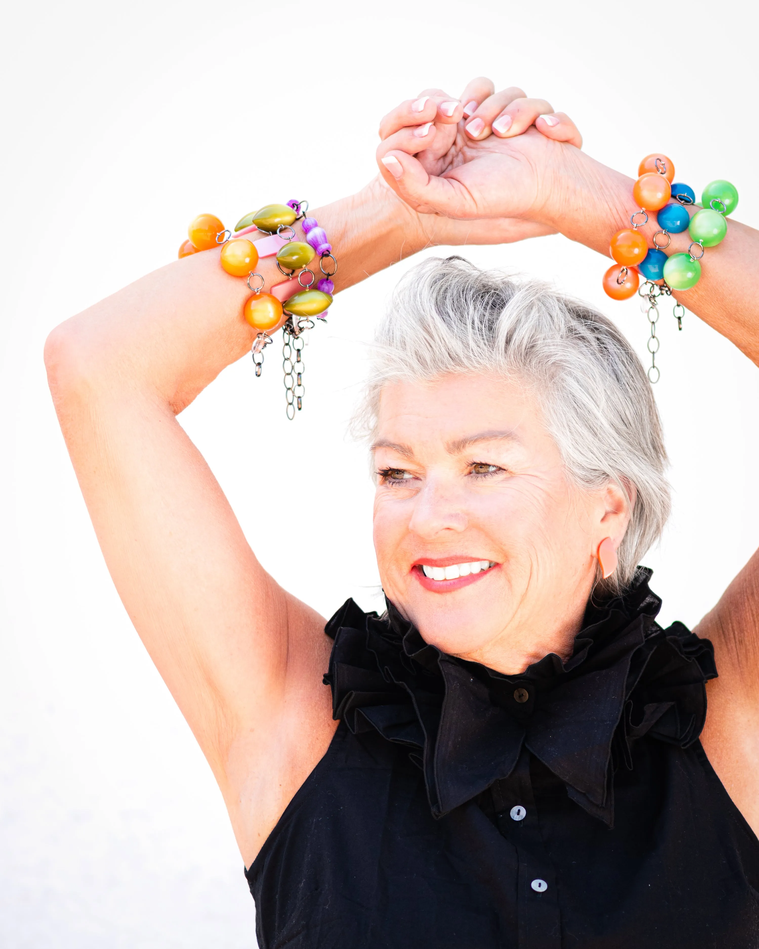 Enhanced Charcoal Oval Moonglow Station Bracelet - Elegant and Stylish Accessory