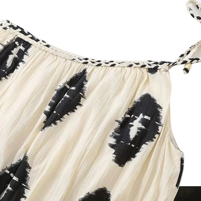 Clara Printed Asymmetric Maxi Dress