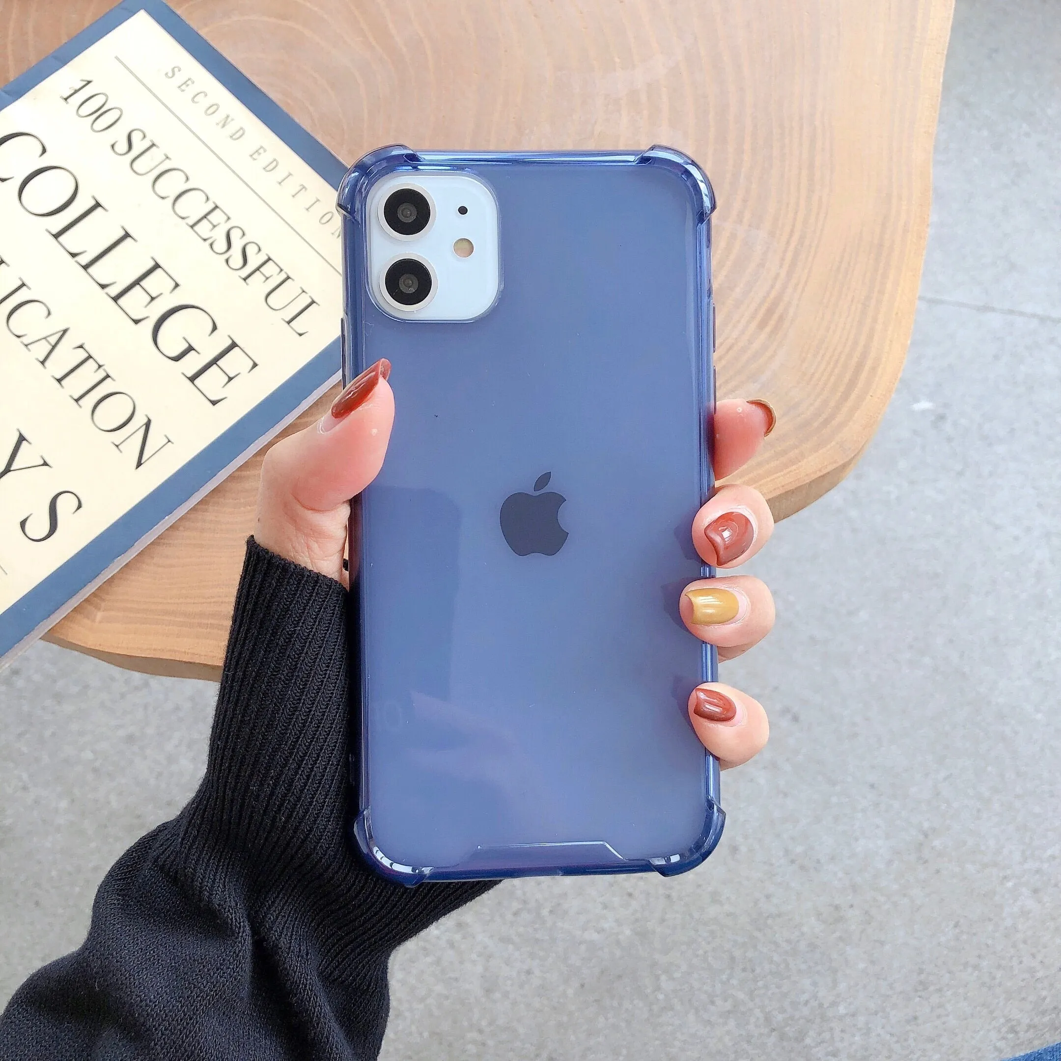Colour Transparent Shockproof Silicone Case for iPhone