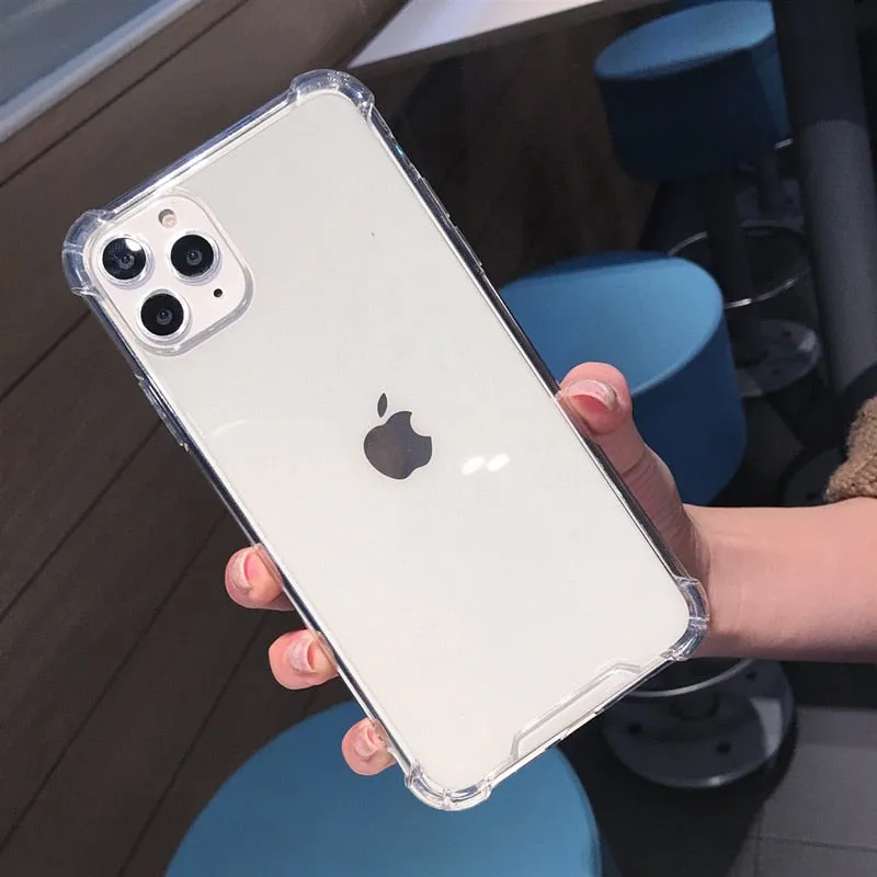 Colour Transparent Shockproof Silicone Case for iPhone