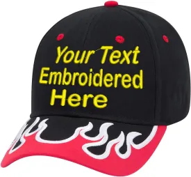 Custom Hat Add Your Own Text Embroidered Adjustable Size Curved Bill Cap