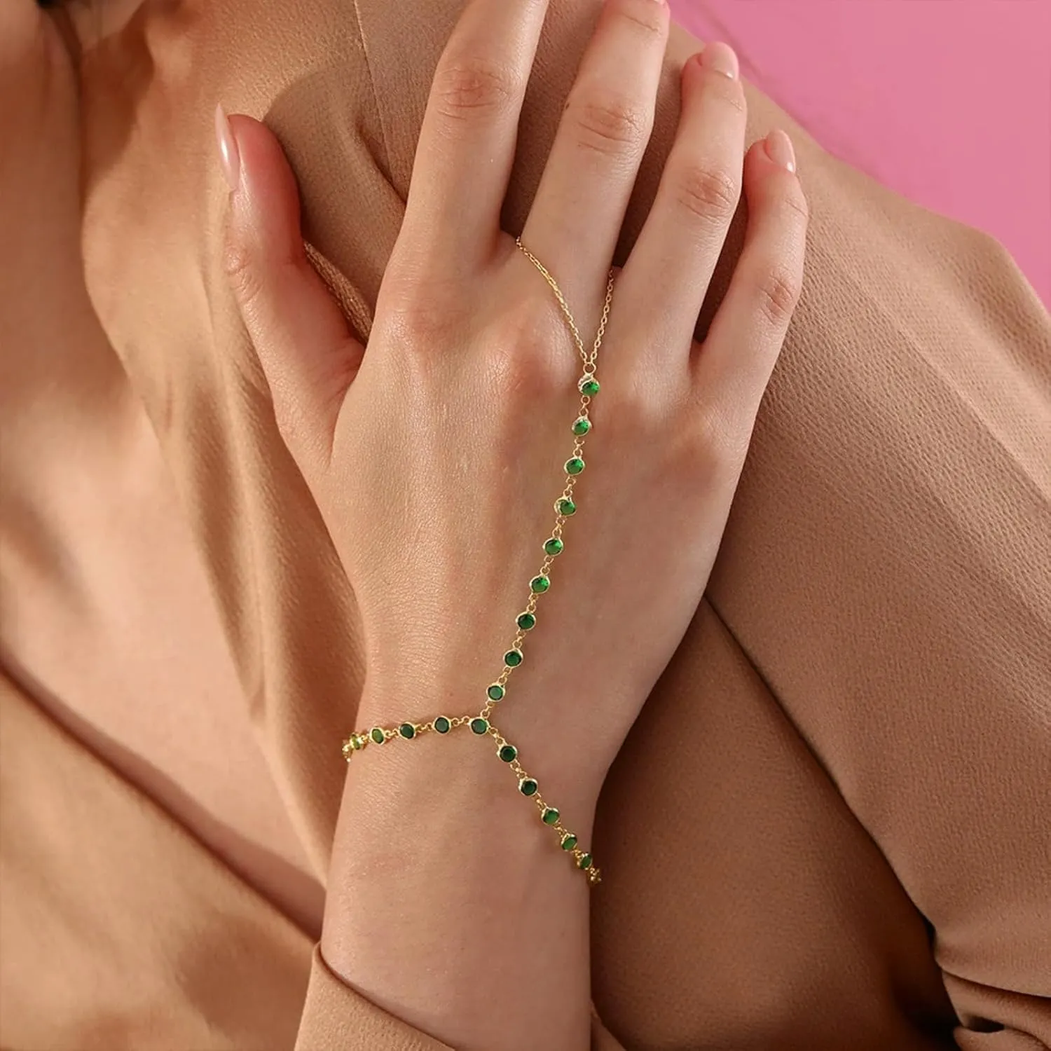 Dainty Gold Bracelets for Women Trendy Evil Eye Bracelets Hand Chain Bracelet Turkish Lucky Hand Jewelry Gifts