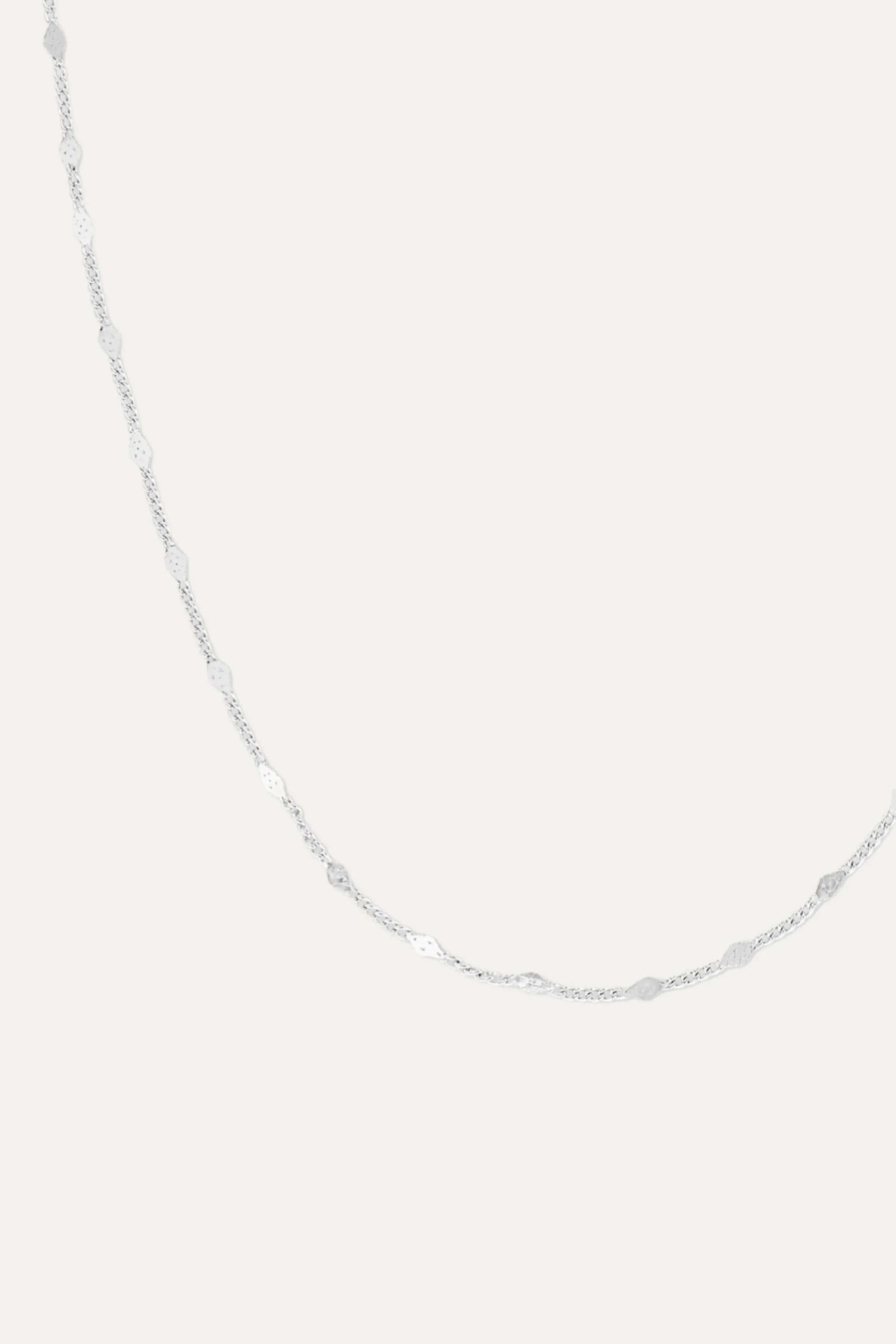 Delicate Adjustable 20" Diamond Chain Silver