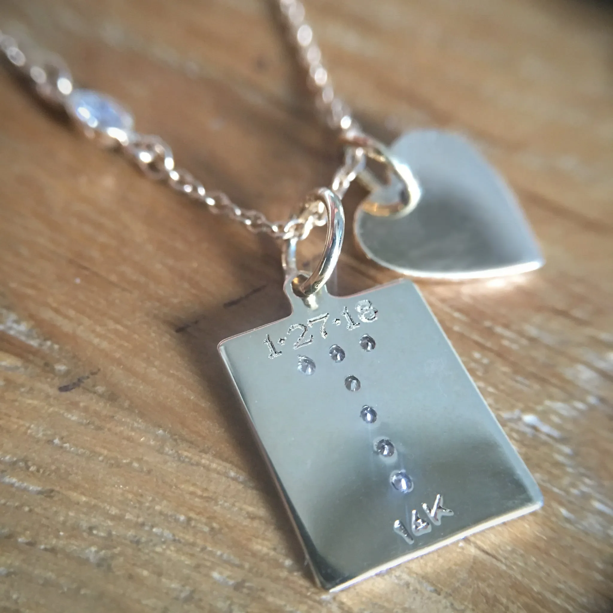Diamond Initial Scrabble Tile Charm