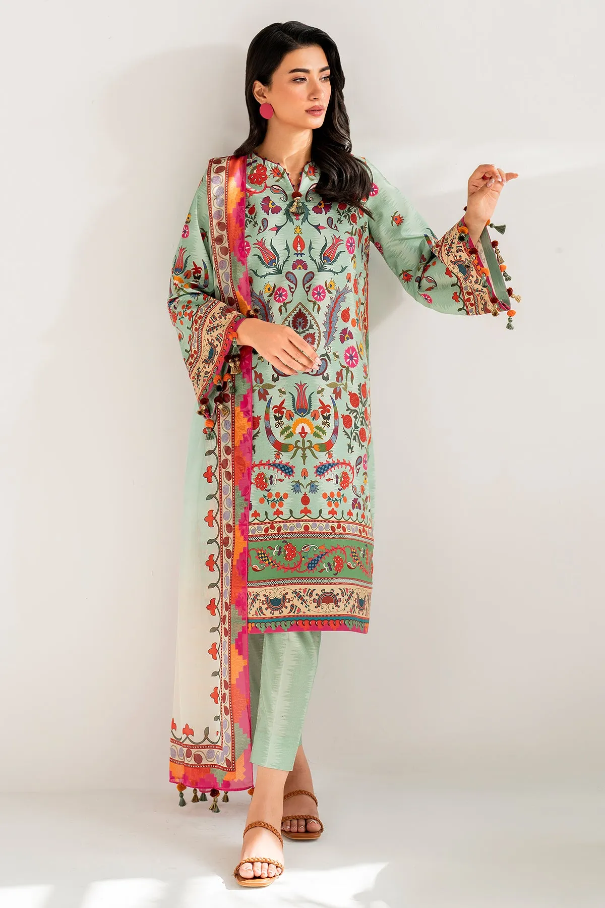 Digital Printed Lawn USE - 9080