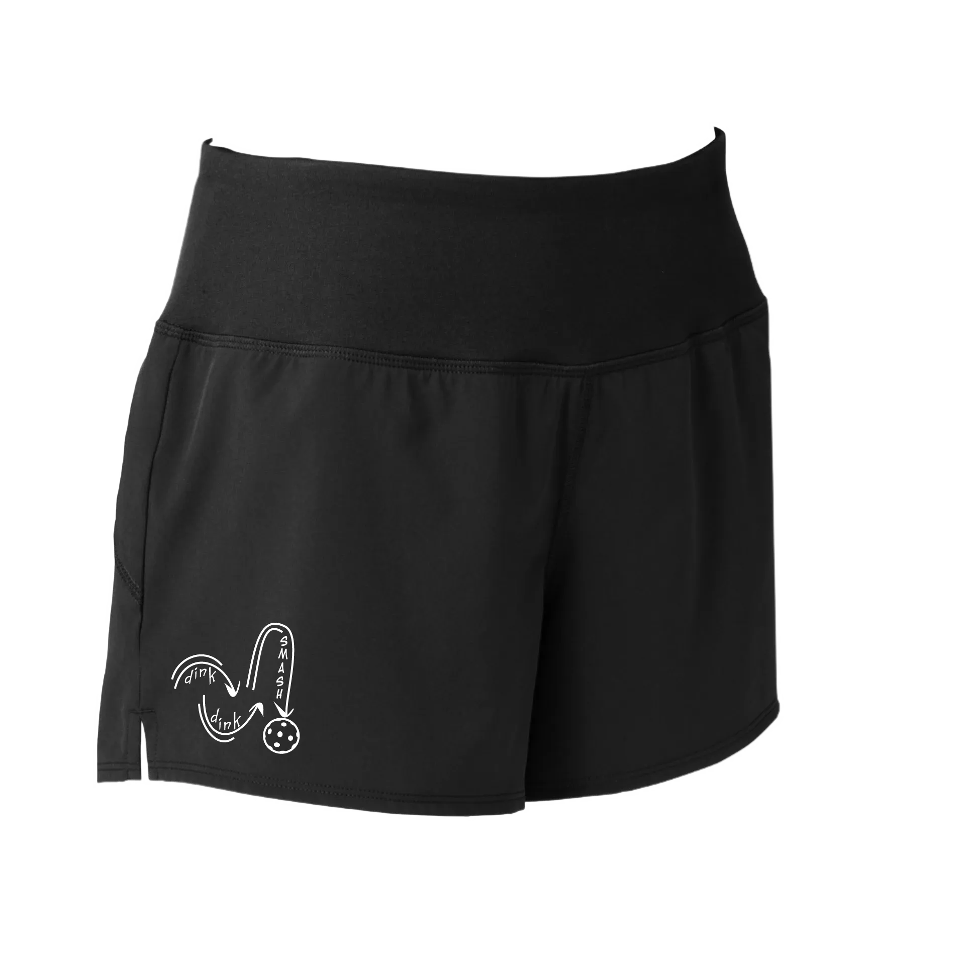 Dink Dink Smash (White) | Women's Pickleball Shorts