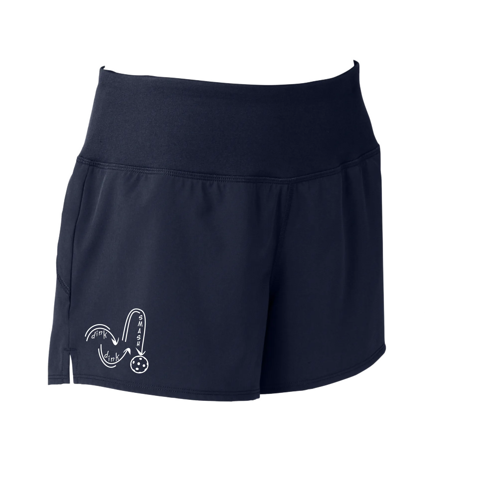 Dink Dink Smash (White) | Women's Pickleball Shorts