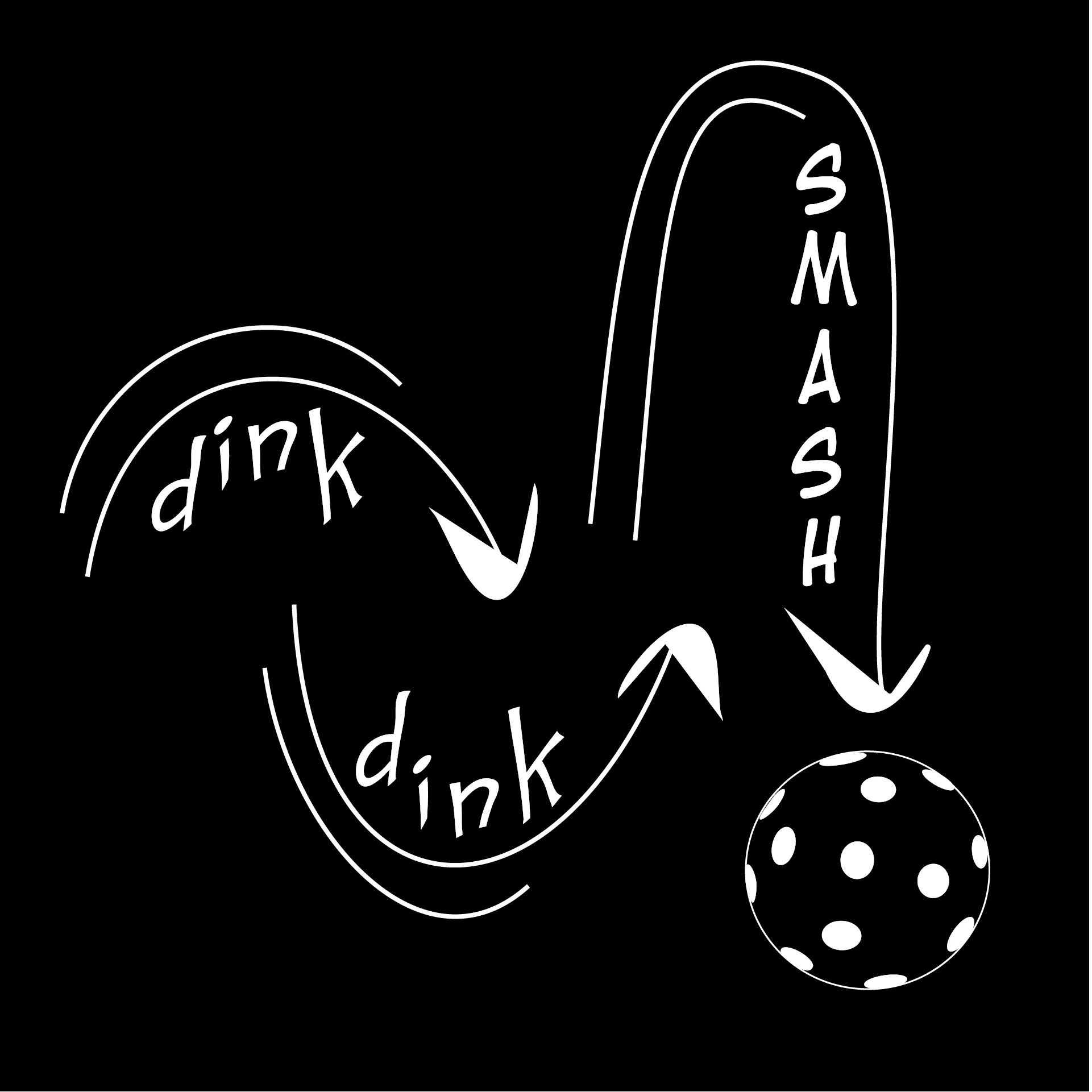 Dink Dink Smash (White) | Women's Pickleball Shorts