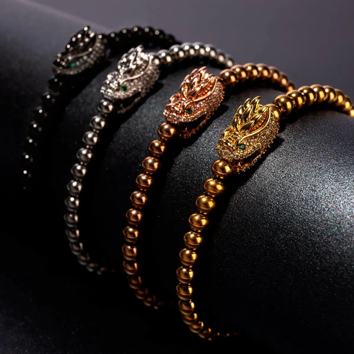 Dracarys | Rose Gold | Crystal Dragon Charm Bracelet