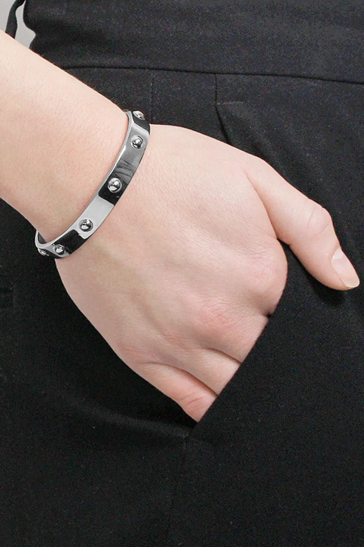 Dyrberg/Kern Dott Bangle in Silver