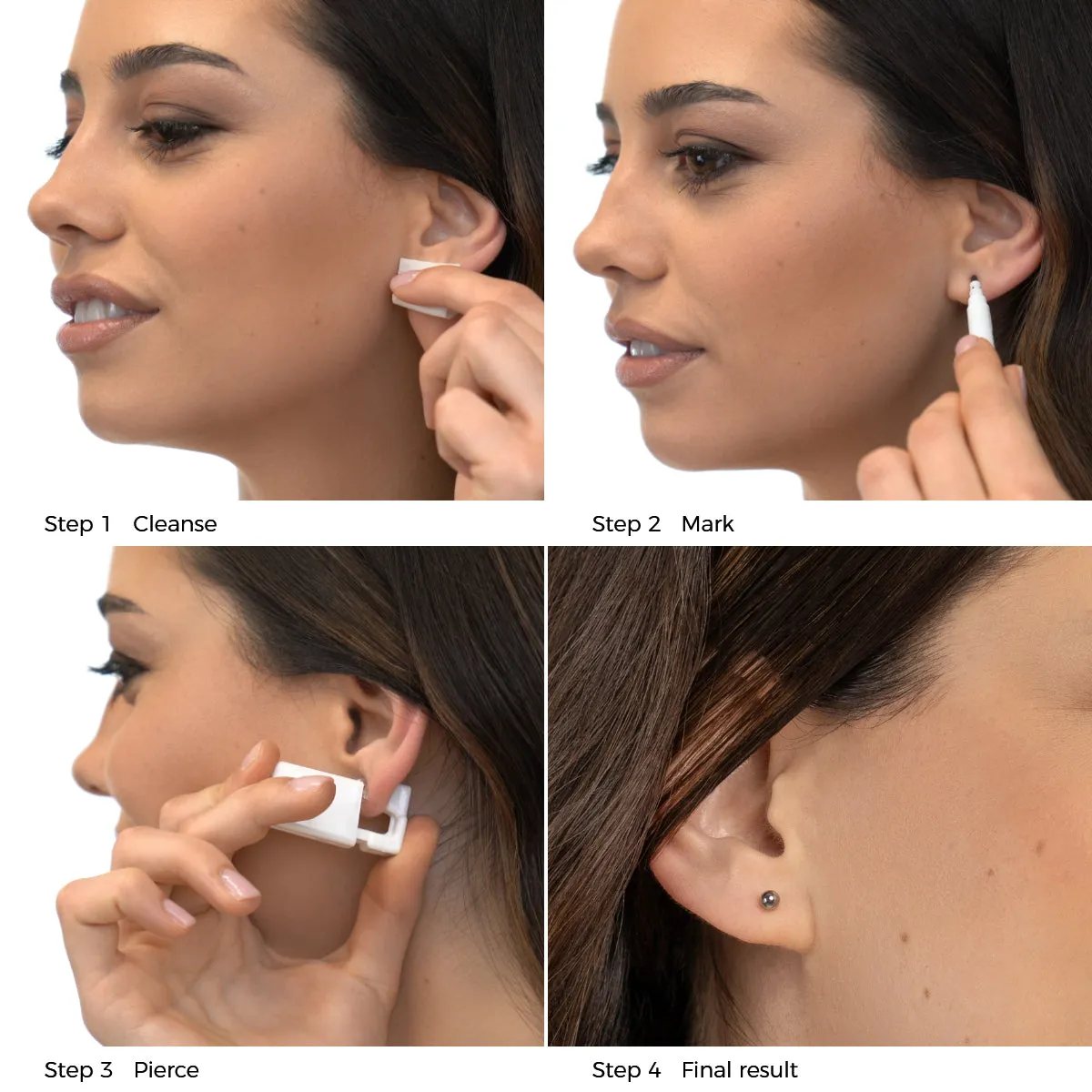Ear Piercing 4 mm Ball Stainless Steel Self Piercer
