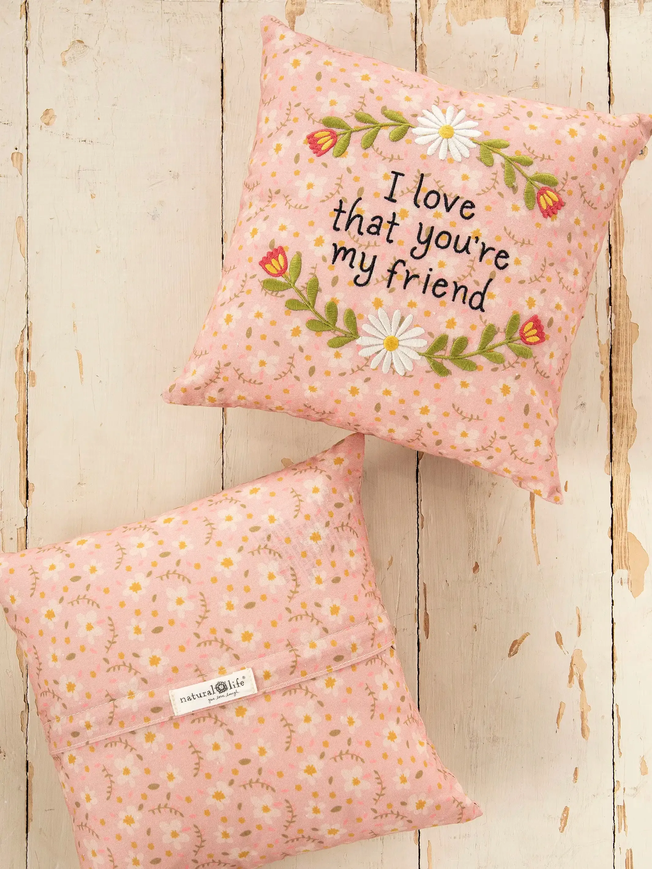 Embroidered Giving Pillow - Friend