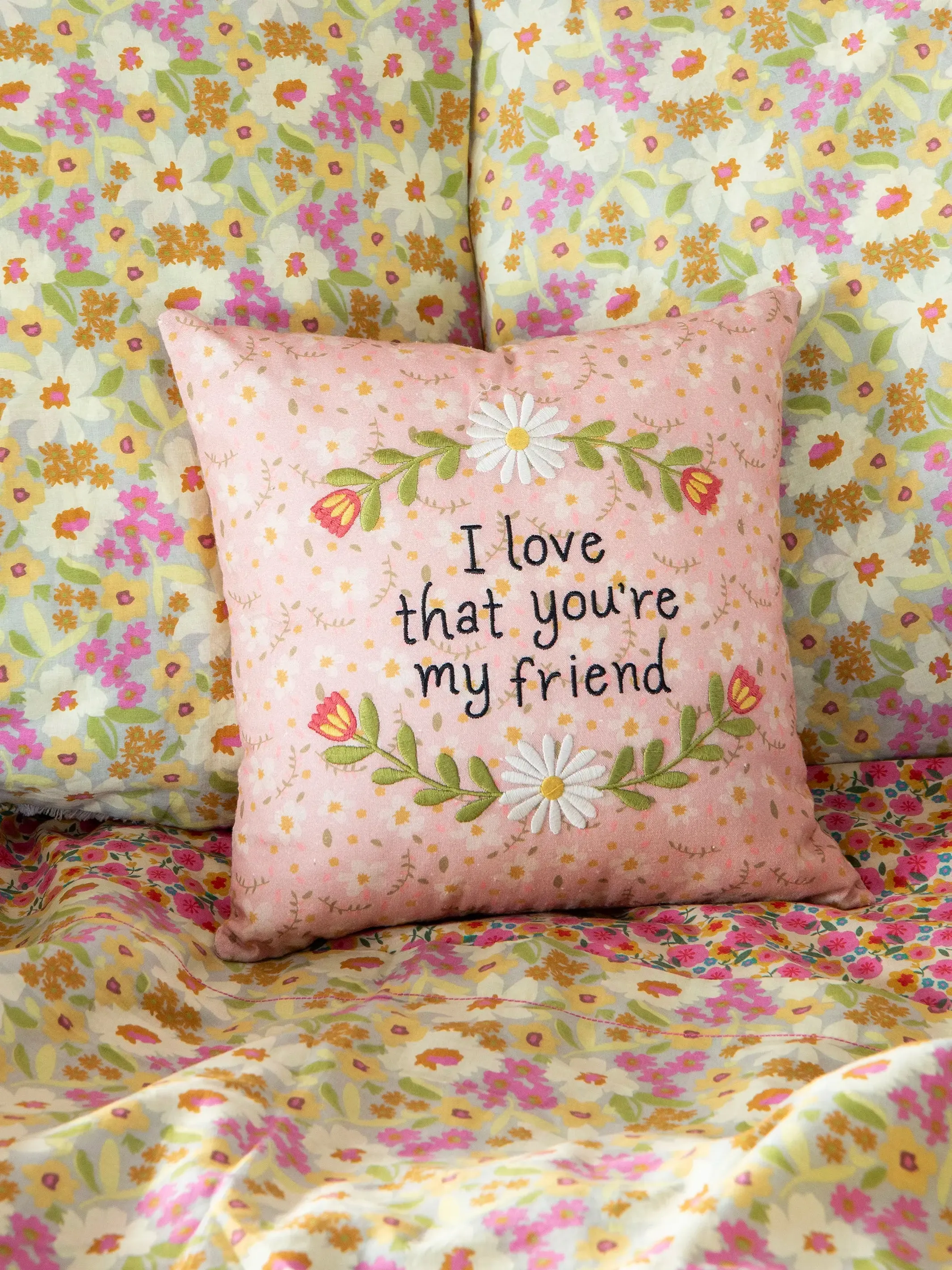 Embroidered Giving Pillow - Friend