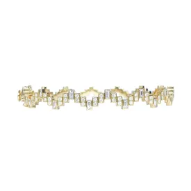 Enlightenment Equilibrium Baguette & Round Diamond Skinny Bracelet