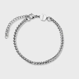 Essentielle Cuban Chain Bracelet, Silver Colour