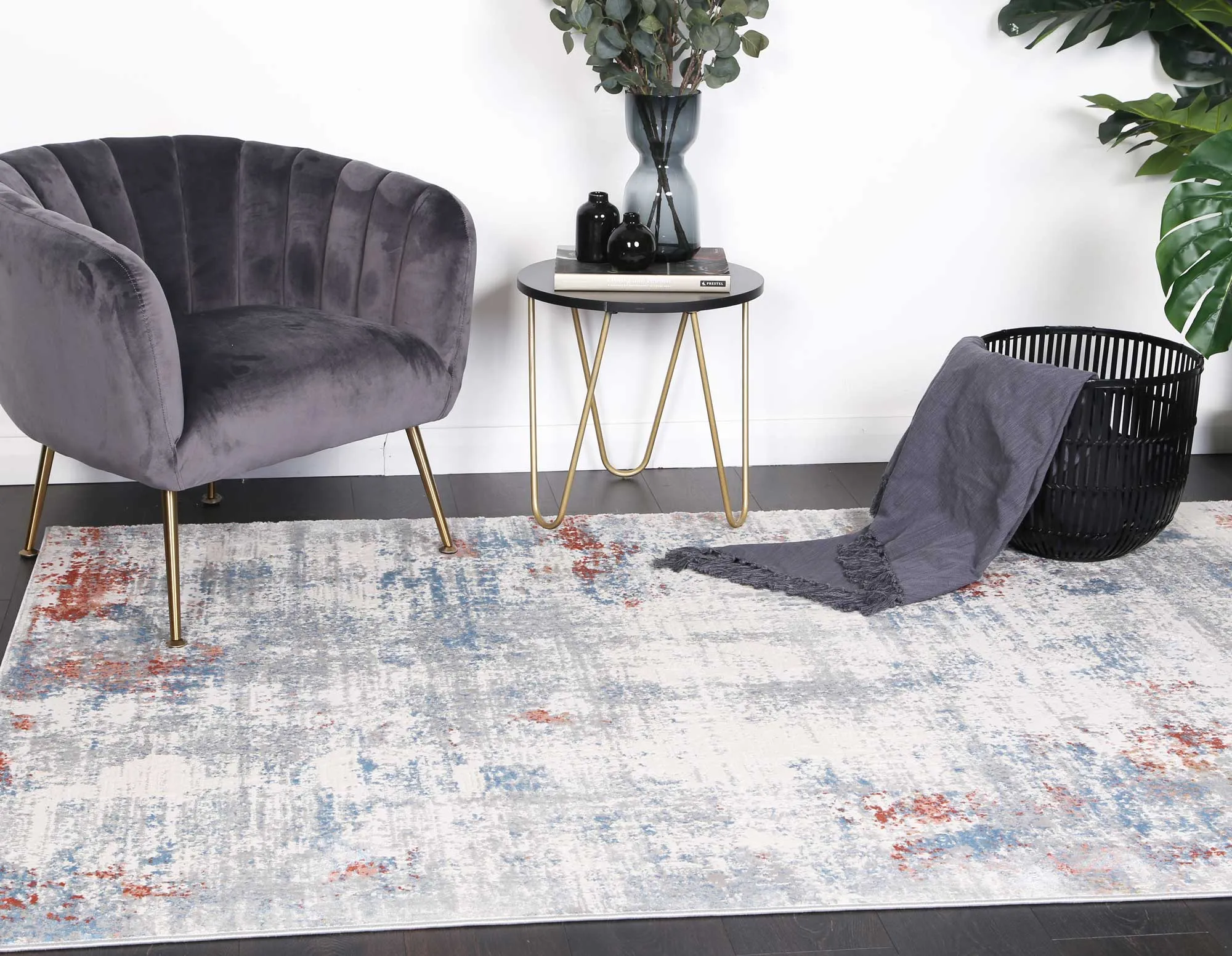 Express Grey Multi Modern Rug