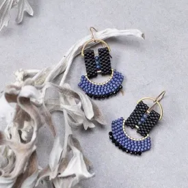 Fan Earrings in Black