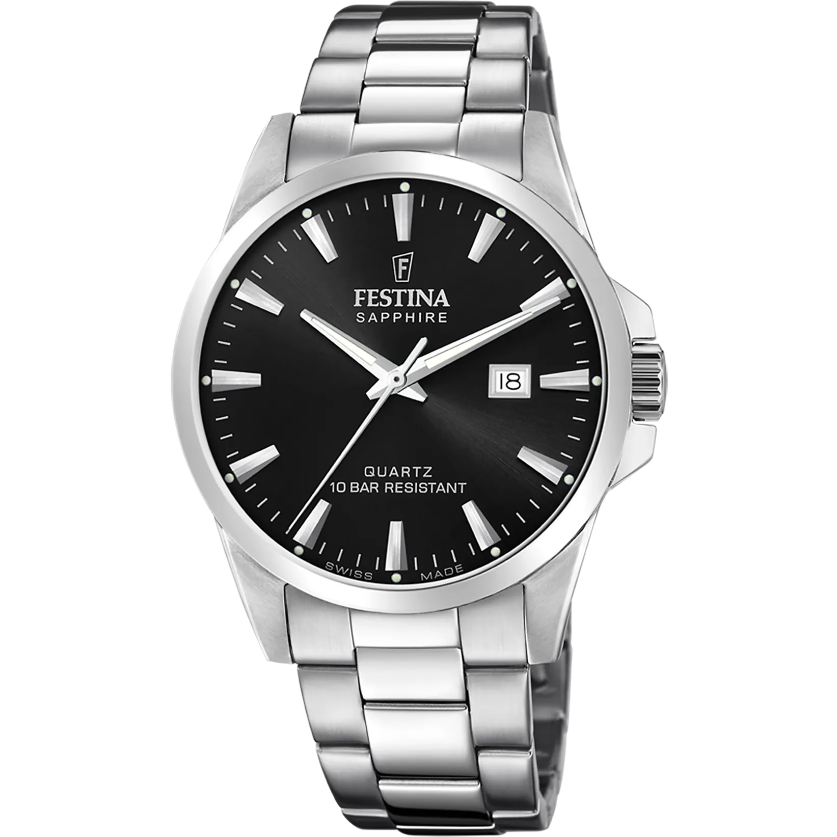 Festina Swiss Made Stainless Steel Analog Mens Watch I Model F20024/4 Quartz Movement