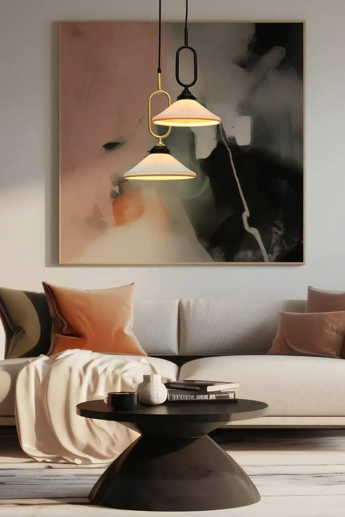 Florence Pleat Ceramic Loop Pendant
