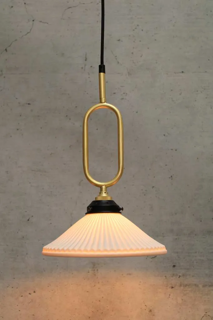 Florence Pleat Ceramic Loop Pendant
