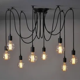 Flr101 Edison Lights 8 Heads Industrial Style Chandelier