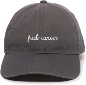 Fuck Cancer, Awareness Baseball Cap Embroidered Cotton Adjustable Dad Hat