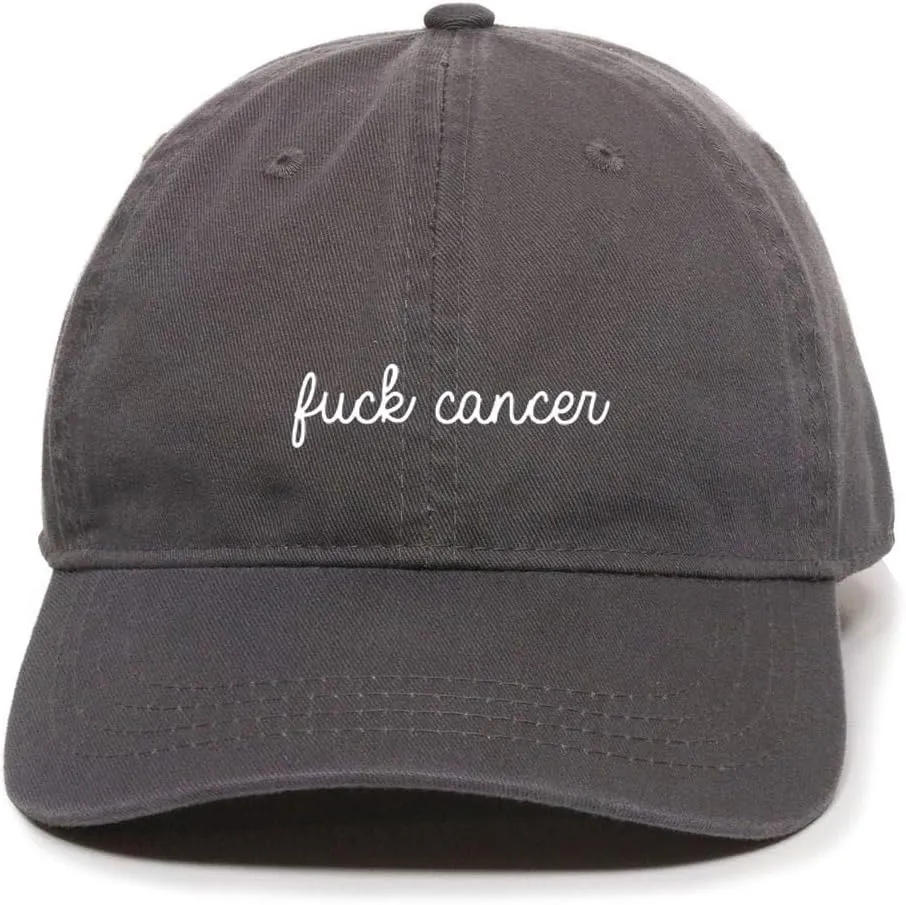 Fuck Cancer, Awareness Baseball Cap Embroidered Cotton Adjustable Dad Hat
