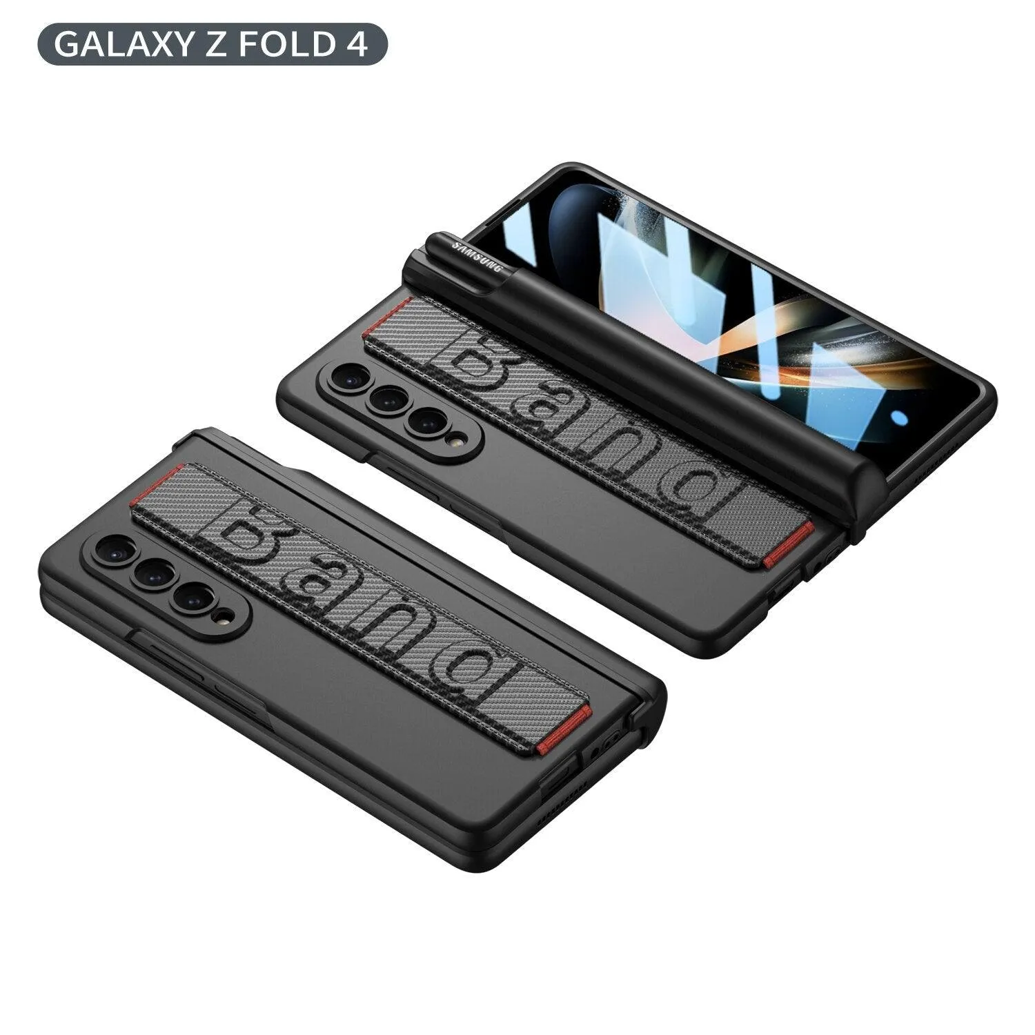 Fumi Protective Case With Magnetic Pen Hinge And Screen Protector for Galaxy Z Fold 4