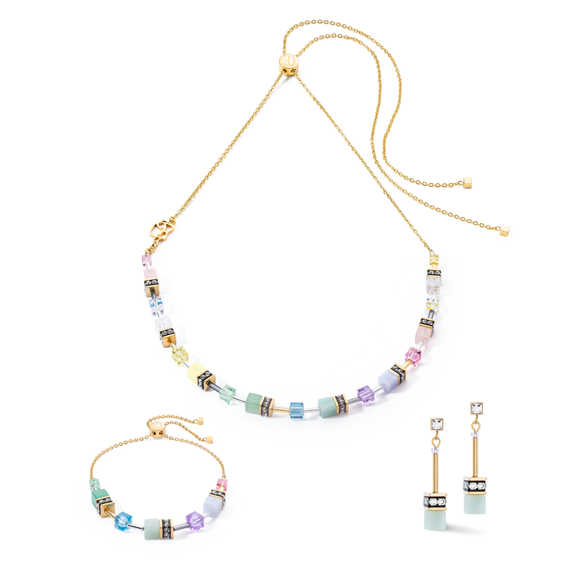 GeoCUBE® Iconic Nature Chain necklace pastel