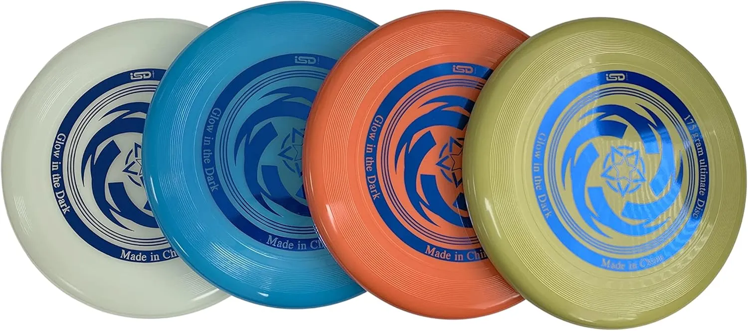 Glow in The Dark Ultimate with Soft Grip Frisbee Disc 175 Grams,10.5 inches Sport Disc, Great for Backyard, Park, Beach, Camping, pet and More