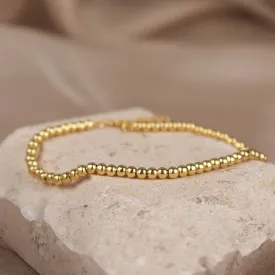Stunning 24K Gold Plated Beaded Bracelet for Women